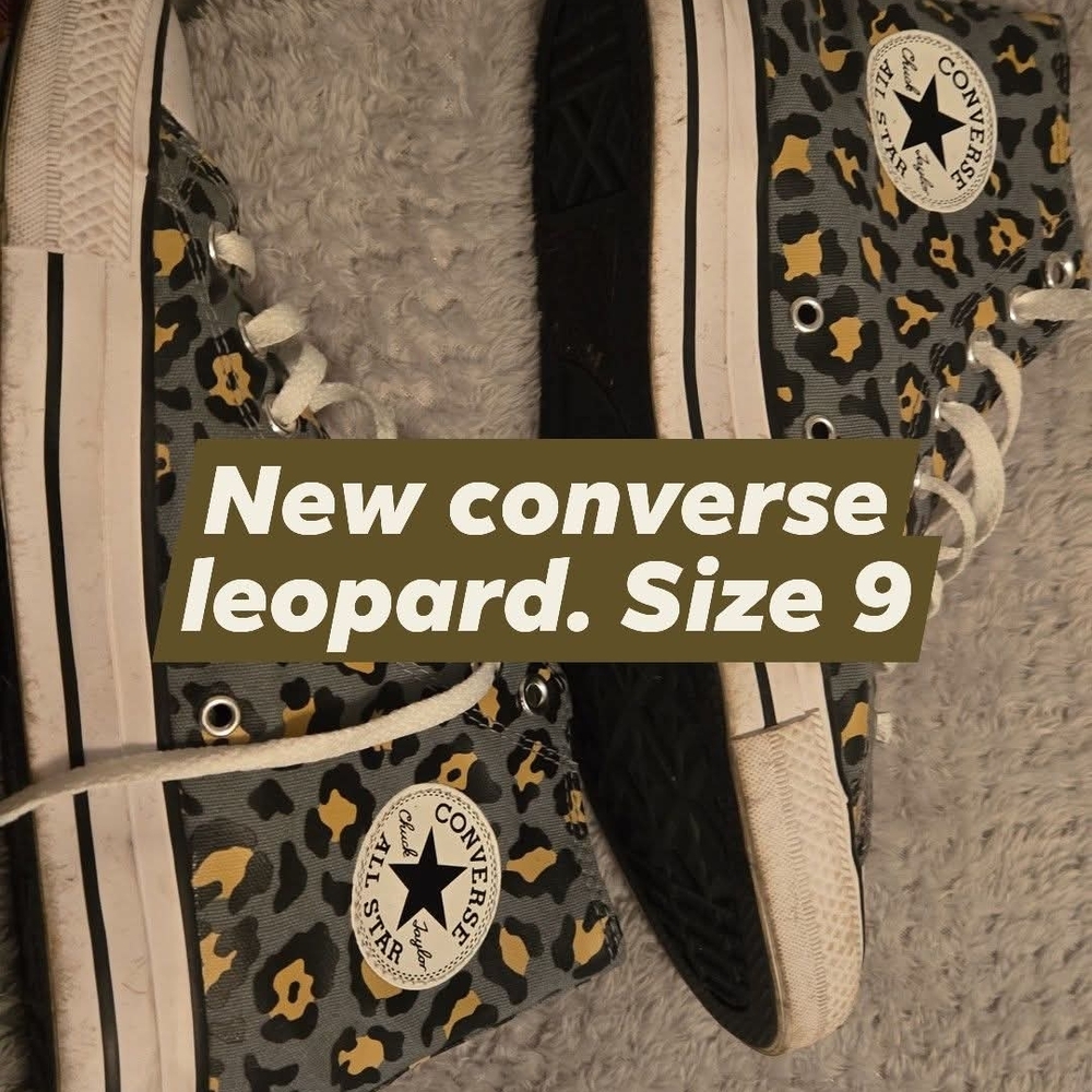 Converse Leopard Print High-Top Sneakers